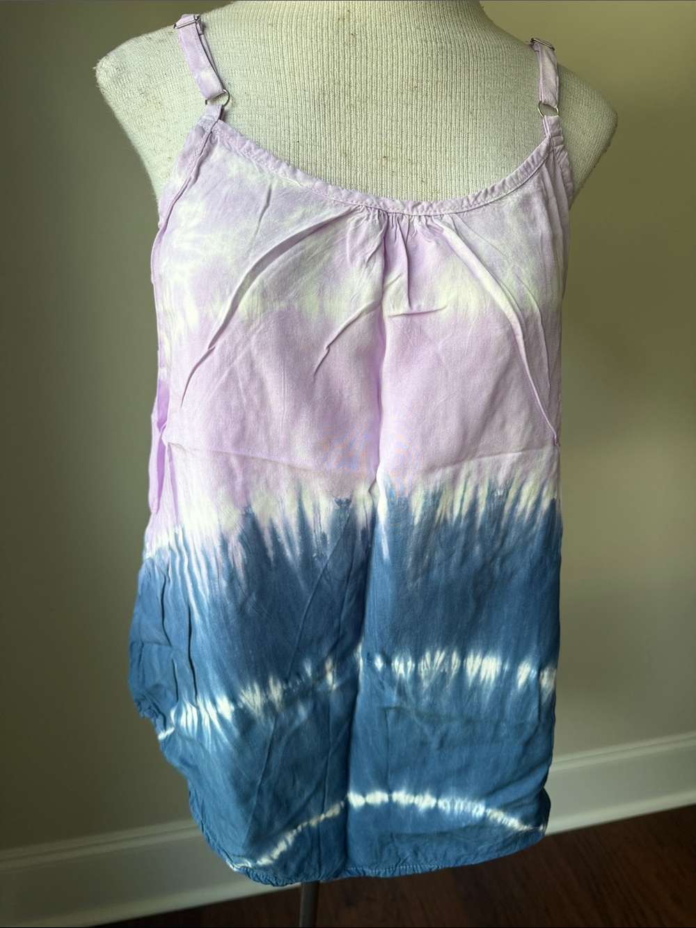 Michael Stars Lavender and Blue Dip-Dye Tank with Adjustable Straps